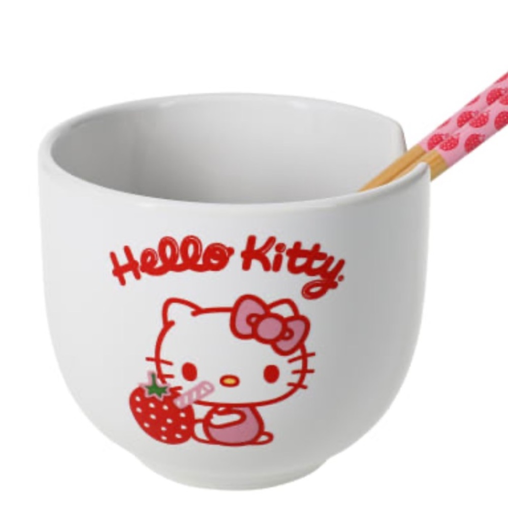 Hello Kitty Ramen Bowl w/Chopsticks